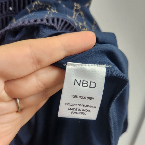 Revolve NBD Miley Dress Fit N Flare Navy Small - Picture 8 of 12